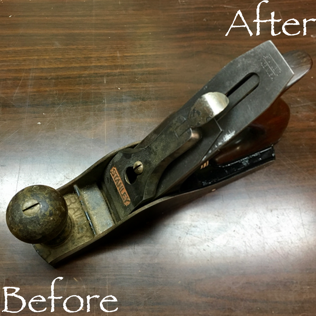 Hand Plane Restoration Before and After